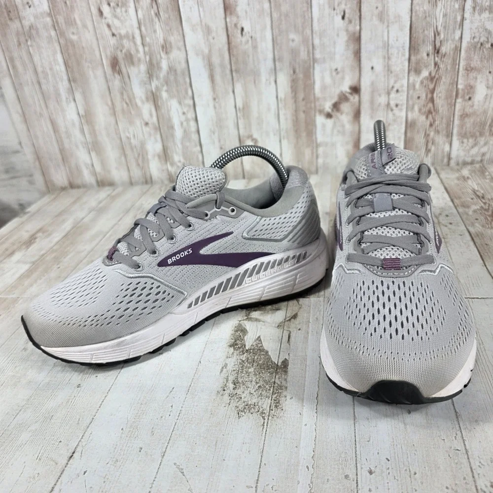 Brooks Ariel 20 Womens Running Shoes Grey Purple Wide D 1203151D009 Size 8